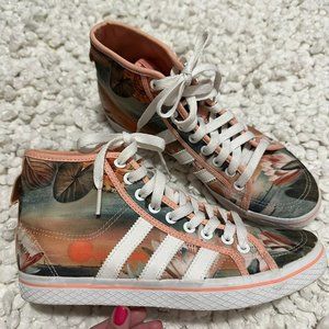 Women's Adidas Farm x Honey Mid Curso d’Agua Tropical Floral Sneakers 7.5
